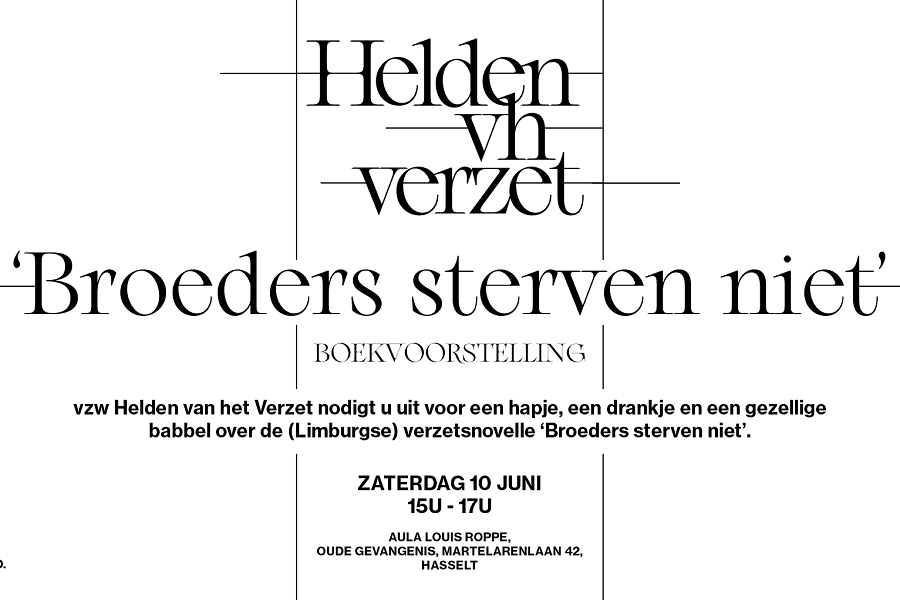 Boekvoorstelling ‘Broeders sterven niet’